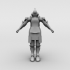 战士-角色人体-角色-VR/AR模型-3D城
