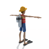 路飞-角色人体-角色-VR/AR模型-3D城