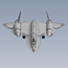sr-71-blackbird-军事-战机-工业CAD模型-3D城