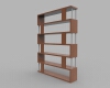 six-shelf-bookcase-建筑-家具-工业CAD模型-3D城