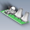 Black Rock River Nuclear Power Plant-建筑-厂房-工业CAD模型-3D城