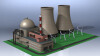 Black Rock River Nuclear Power Plant-建筑-厂房-工业CAD模型-3D城