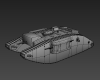 一战坦克-军事-装备-VR/AR模型-3D城