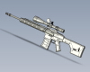 sniper-rifle-m24-svd-ak47-rsass-revolver-军事-武器-工业CAD模型-3D城