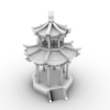 古建凉亭-建筑-古建筑-VR/AR模型-3D城