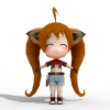 Q版女牛仔-角色人体-角色-VR/AR模型-3D城