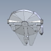 Millennium Falcon Star Wars 3d puzzle sheetmetal spaceship metalcraftdesign-文体生活-玩具-工业CAD模型-3D城
