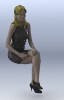 mulher-sentada-seated-woman-文体生活-其它-工业CAD模型-3D城