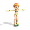 小女孩-角色人体-角色-VR/AR模型-3D城