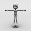 小女孩-角色人体-角色-VR/AR模型-3D城