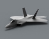 F22 fighter-军事-战机-工业CAD模型-3D城