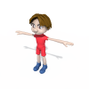 卡通小男孩-角色人体-角色-VR/AR模型-3D城