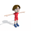 卡通小男孩-角色人体-角色-VR/AR模型-3D城