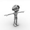 卡通小男孩-角色人体-角色-VR/AR模型-3D城