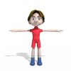 卡通小男孩-角色人体-角色-VR/AR模型-3D城