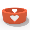 Size 2 Heart Ring-首饰-3D打印模型-3D城