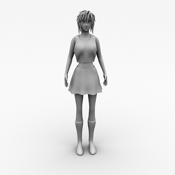 女孩子-角色人体-角色-vr/ar模型-3d城