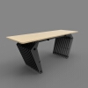 Steel structure table-建筑-家具-工业CAD模型-3D城