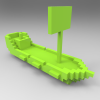 像素版老法师船-小工具-3D打印模型-3D城