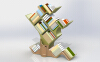 Tree Bookcase (with Books)-家居生活-VR/AR模型-3D城