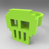 像素骷髅戒指-袖珍&收藏-3D打印模型-3D城