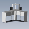 omputer-desk-with-monitors-speakers-建筑-家具-工业CAD模型-3D城