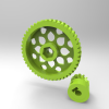 Parametric Herringbone Gear Set for Huxley extruder #30DoC-小工具-3D打印模型-3D城