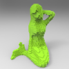 像素美人鱼-小工具-3D打印模型-3D城