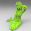 像素美人鱼-小工具-3D打印模型-3D城