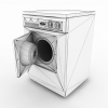 红色洗衣机-科技-家用电器-VR/AR模型-3D城
