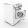 红色洗衣机-科技-家用电器-VR/AR模型-3D城