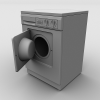 红色洗衣机-科技-家用电器-VR/AR模型-3D城