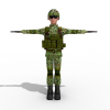 士兵-角色人体-角色-VR/AR模型-3D城