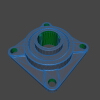 square-pillow-block-f211-文体生活-其它-工业CAD模型-3D城