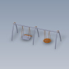 Swing bird-nest combined with swing for wheel-chair-建筑-室外建筑-工业CAD模型-3D城