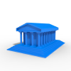 希腊神庙-艺术-3D打印模型-3D城