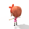 Q版小女孩-角色人体-角色-VR/AR模型-3D城