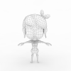 Q版小女孩-角色人体-角色-VR/AR模型-3D城