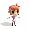 Q版小女孩-角色人体-角色-VR/AR模型-3D城