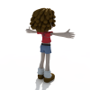 小女孩-角色人体-角色-VR/AR模型-3D城