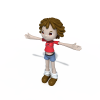 小女孩-角色人体-角色-VR/AR模型-3D城