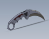 karambit-knife-军事-武器-工业CAD模型-3D城