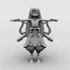 小妹妹武士-角色人体-角色-VR/AR模型-3D城
