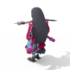 小妹妹武士-角色人体-角色-VR/AR模型-3D城
