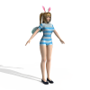 MM-角色人体-女人-VR/AR模型-3D城