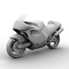 红色摩托车-汽车-摩托车-VR/AR模型-3D城