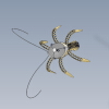 Spider - without electric motor. Pressure fluid tubes- controls. Solar heat energy.Concept idea-科技-其它-工业CAD模型-3D城