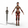 女战士-角色人体-角色-VR/AR模型-3D城