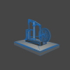 model-steam-engine-with-horizontal-beam-工业设备-零部件-工业CAD模型-3D城
