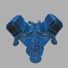 engine-v8-car-tbo-motors-汽车-汽车部件-工业CAD模型-3D城